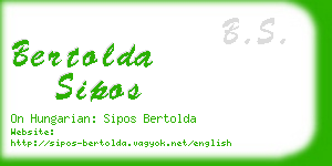 bertolda sipos business card